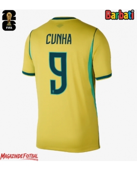 Brazilia Matheus Cunha #9 Tricou Fotbal Replică Mondial 2026 Barbati Acasa Brazilia Matheus Cunha #9 Tricou Fotbal Replică Mondial 2026 Barbati Acasa